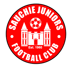 Sauchie Juniors Football Club crest — sponsored by Edinburgh Driveways